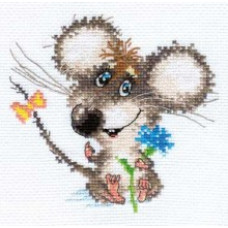 Набір для вишивання хрестиком Аліса Закохане мишеня (0-77)