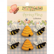 Набір ґудзиків-прикрас Buttons Galore Зайняті бджоли (SF 100)