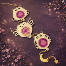 Набір для вишивання декору Кольорова Магічні сови (D-06) Набір для вишивання декору Кольорова Магічні сови (D-06)