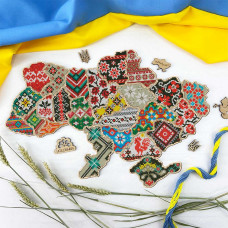 Набір для вишивання хрестиком VOLOSHKA Мапа України (VW_001)