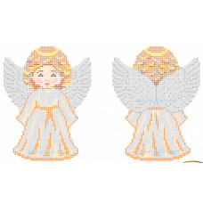 Схема для вышивки бисером Tela Artis Ангелочек в золотом (В-001)