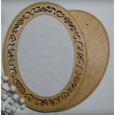 Рамка овальна з натягнутою канвою Embroidery Craft, 24*31/23*16 (ROd-001)