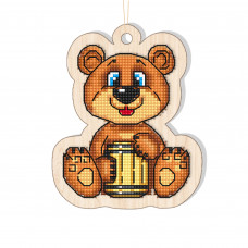 Игрушка-подвес для вышивки Embroidery Craft Мишка с бочкой меда (FNGi-002)
