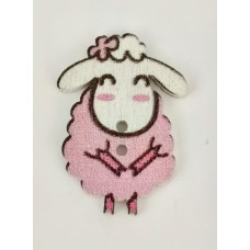 Дерев'яний гудзик Only Рожева овечка (Г34330)