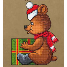 Новорічна іграшка-підставка для вишивки Embroidery Craft Подарунок від ведмедика (FNGp-003-A)