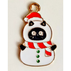 Підвіска (шармик) Only Котик в костюмі сніговичка, 2,3х1,4 (К-2)
