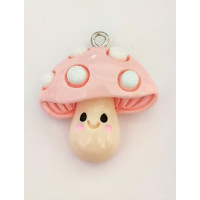 Підвіска (шармик) Only Рожевий мухомор, 3*2,5 см.(К-0065)