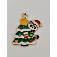 Підвіска (шармик) Only Єнот з ялинкою, 2,5х2,3 см. (К-0084)