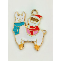 Підвіска (шармик) Only Санта на ламі,  2*2,8 см.(К-89)