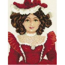 Набір для вишивання хрестиком Vervaco Лялька в червоному (2002/75032)