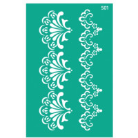 Трафарет багаторазовий універсальний Бордюрний Ажур, ROSA TALENT, 13х20, 0,5мм (№501)
