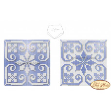 Схема для вышивки бисером Tela Artis Бискорню "Голубая снежинка"( В-005)