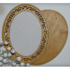 Рамка овальна з натягнутою канвою Embroidery Craft, 18*23/17*12 (ROd-005)
