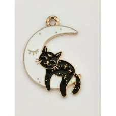 Підвіска (шармик) Only Кіт на місяці, 2,5*2 см.(К-004062)