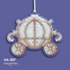 Набір для вишивання Кольорова Новорічна іграшка Нічна колісниця (НА-007)