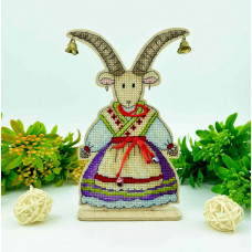 Інтер'єрна прикраса на дереві " Коза Маланка" (YUMI_010_WF)