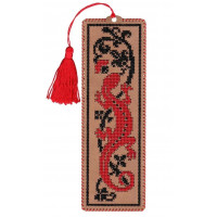 Набір для вишивки нитками на крафтовому картоні Закладка – Саламандра WLZ-012