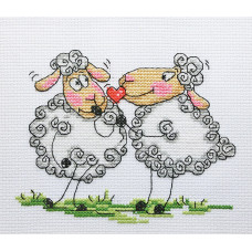 Набір для вишивання хрестиком ТМ Леді Романтичні овечки (01267)