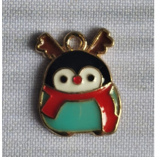 Підвіска (шармик) Only Пінгвін з ріжками 1,6х1,6 см (Ш-0130)