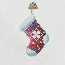 Набор для вышивания крестиком VOLOSHKA Новогодняя игрушка Носочек (VPC_013)
