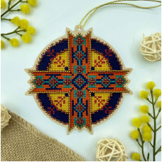 Інтер'єрна прикраса на дереві " Сонце Добробуту" YUMI_014_WF