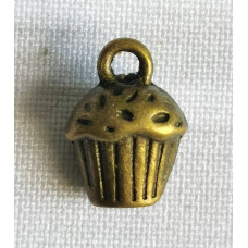 Підвіска (шармик) Only Бронзовий капкейк 1х1,2 см (Ш-0176)