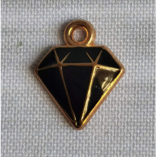 Підвіска (шармик) Only Чорний діамант 1,5х1,2 см (Ш-0177)