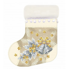 Чобіток для подарунків святковий з дзвониками VIRENA (ЧН_018)