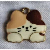 Підвіска (шармик) Only Трьохколірний котик з лапкою 1,8х1,5 см (Ш-0196)