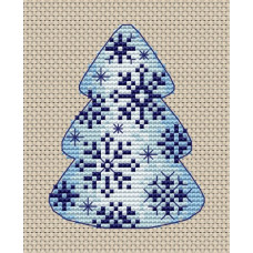 Набор для вышивки крестиком KOMOD Елочка Снежинка (VB-023N)