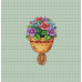 Набір для вишивання хрестиком KOMOD Морозиво Горщик з квітами (VB-027N)