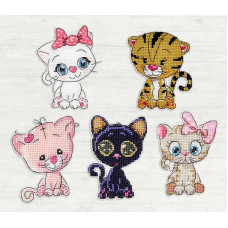 Набір для вишивання хрестиком Luca-S Новорічні іграшки Кішки (JK033)