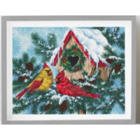 Набір для вишивання хрестиком Колорова Зимові пташки (036)