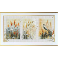 Набір для вишивання хрестиком ВДВ Триптих. Чаплі (М-0370)