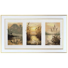 Набір для вишивання хрестом ВДВ Триптих. Ранкова димка (М-0393) Набір для вишивання хрестом ВДВ Триптих. Ранкова димка (М-0393)