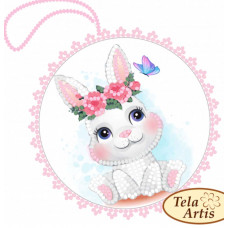 Схема для вышивки бисером Tela Artis Кролик у розах (ВЛ-033)