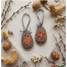 Набір для вишивання бісером інтер'єрної прикраси Великодня зірка (ABT-056)