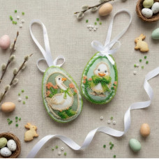 Набір для вишивання бісером інтер'єрної прикраси Гості до Пасхи (ABT-058)