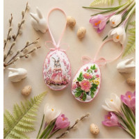 Набір для вишивання бісером інтер'єрної прикраси Пасхальна зайка (ABT-060)