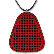 Заготовка для вишивки зі штучної шкіри «Кулон» FLBE(BB)-060 Червоний