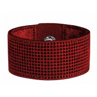 Заготовка для вишивки зі штучної шкіри «Браслет» (2,6 × 17 см) FLBE(BB)-063 Червоний