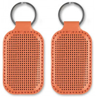 Заготовка для вишивки зі штучної шкіри «Брелок» FLBE(BB)-072 Помаранчевий