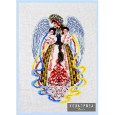 Набір для вишивання хрестиком Кольорова Ангел України (N 078)