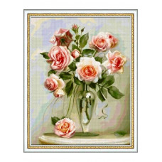 Набір для вишивання хрестиком Дантель Ніжні троянди (081)