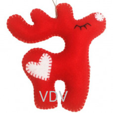 Декоративна іграшка із фетру ВДВ Червоний олень (ФН-08)