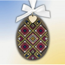 Набір для вишивки нитками на дерев’яній основі «Писанка. Івано-Франківщина» FLW-091 Набір для вишивки нитками на дерев’яній основі «Писанка. Івано-Франківщина» FLW-091