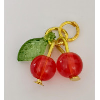 Підвіска (шармик) Only Дві вишеньки, 1,5*1,5см (К-94)