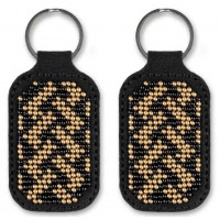 Набір для вишивання бісером на штучній шкірі Чарівна країна Брелок для ключів FLBB-096