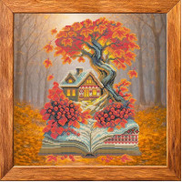 Набір для вишивання хрестиком VOLOSHKA Осіння хатинка (VMC_1014)