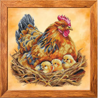 Набір для вишивання хрестиком VOLOSHKA "Квочка з курчатами" (VMC_1018)